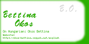 bettina okos business card